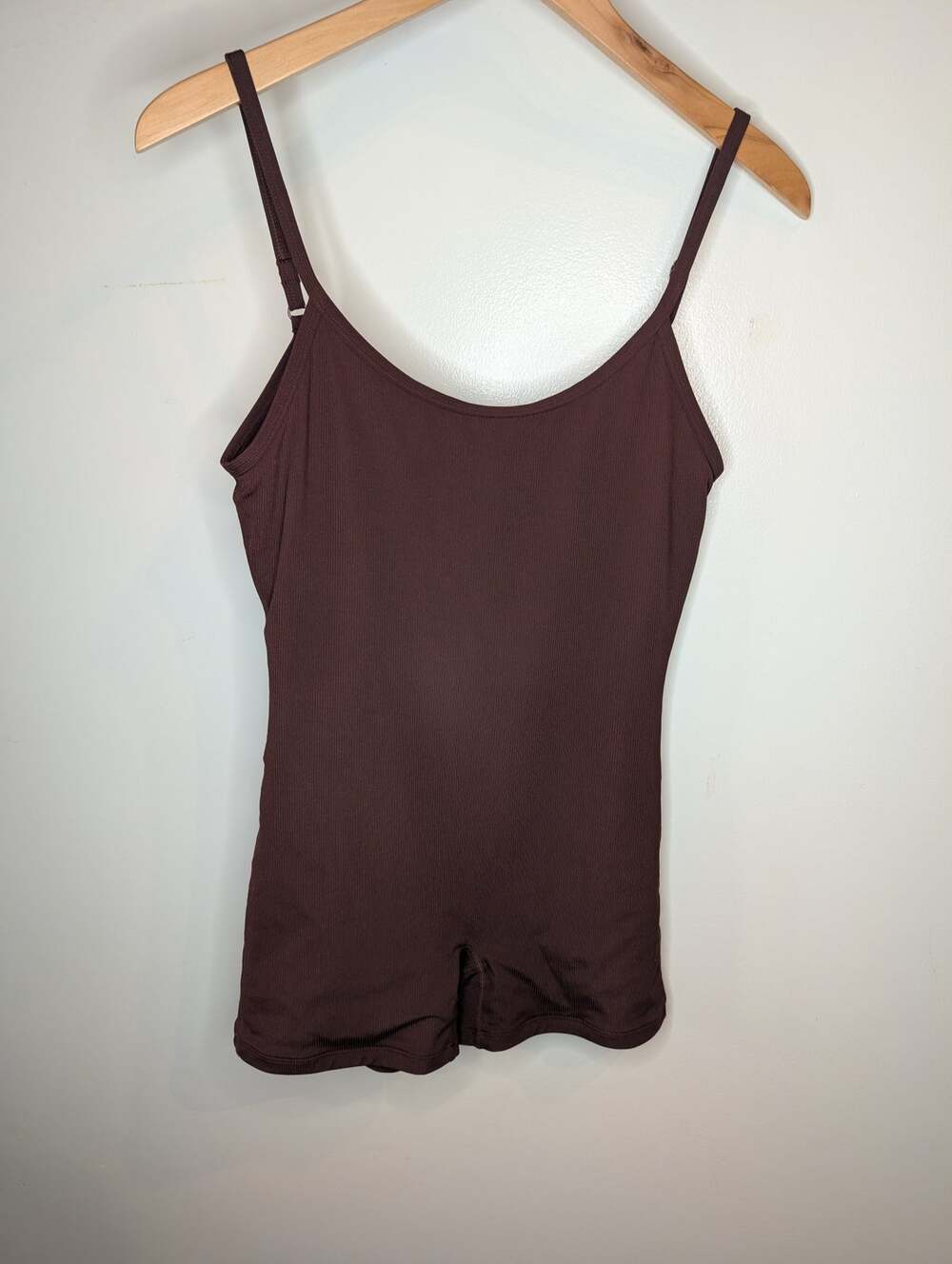 Abysse Womens Hawkins Bodysuit Brown Ribbed One Piece Swimsuit Surf Suit Size M